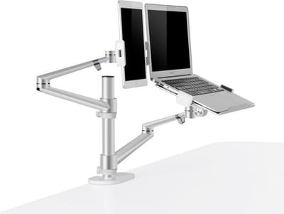 R2B Monitor arm geschikt voor monitor/laptop/tablet- Monitorbeugel- Zilver