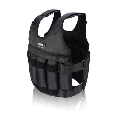 Allecto - Adjustable Boxing Weighted Jacket - 20kg Gewichtsvest - Ideaal voor Fysieke Training - Zwart - Versterkt Je Training - Geschikt voor Spor...