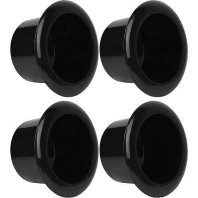 4 Stuks Bekerhouder Standaard Zwart Glanzend ABS Kunststof Auto Interieur Decoratie Stoel Accessoires black