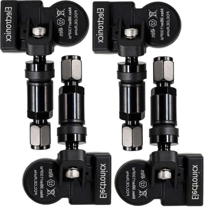 Bandenspanningssensoren - TPMS sensoren - Veiligheid voertuig - Voorgeprogrammeerd - 4 stuks - Zwart
