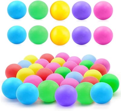 50 Tafeltennisballen 40mm Gemengde Kleuren - Training en Entertainment