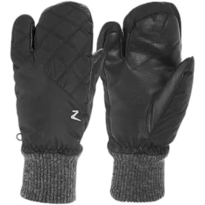 Horze Gevoerde Drievingerige Wanten, Black, 5