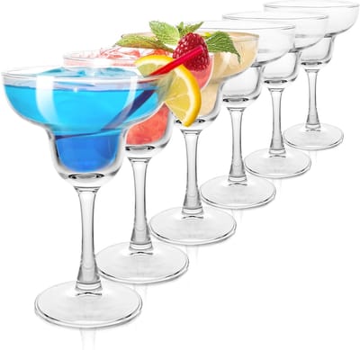 NTHProducts - Margarita Glazen - Cocktail Glazen - Perfect voor Feesten - 270ml - Crystal Helder - Geschikt voor Thuis en Restaurants - 6 Stuks