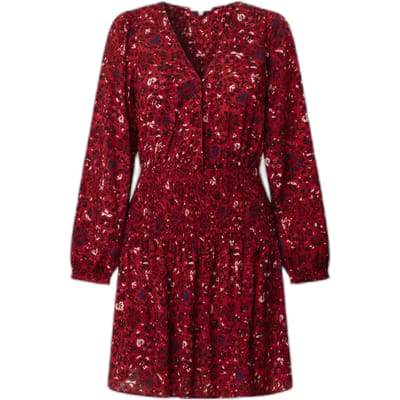 Pepe Jeans Cecile Korte Jurk Met Lange Mouwen Rood M Vrouw