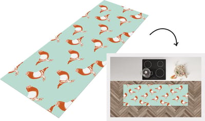 Keukenloper - Loper keuken - Duif - Vogel - Patroon - 150x50 cm - Keukenloper vinyl