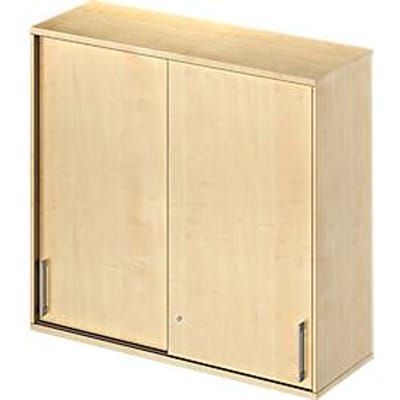 Schäfer Shop Genius Opzetkast met schuifdeuren TETRIS WOOD, 3 ordnerhoogten, B 1200 mm, esdoornpatroon
