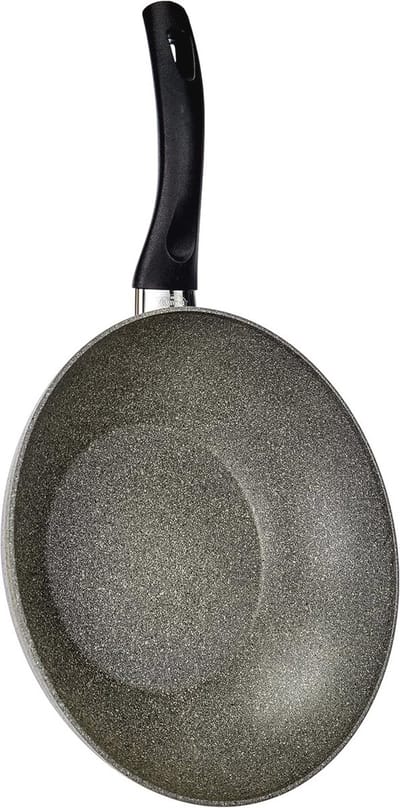 28 cm Granitium Wokpan met Thermopoint en Antiaanbaklaag