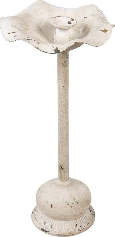 Clayre & Eef Kandelaar Ø 22x48 cm Wit IJzer