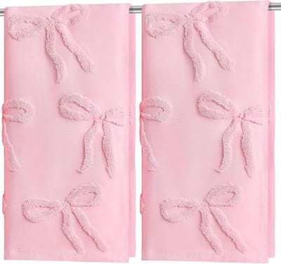 Roze Badkamerhandschoenen met Voile, 100% Katoen, Absorberend en Decoratief, Ideaal voor Schoonmaken en Cadeau, 35x75cm