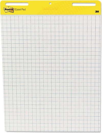Ezelnotitieblok Zelfklevend Roosterpatroon 30 Vellen 25 x 30 Inch
