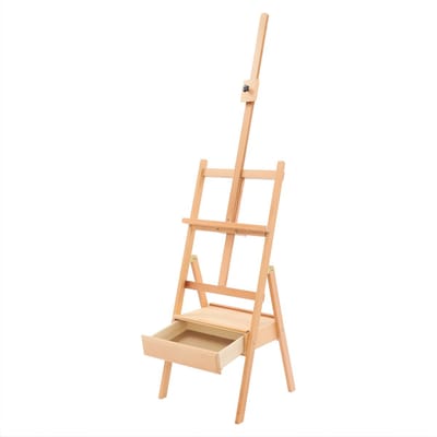 Schildersezel- Voor Kunstenaars / Schilderen - Verstelbare Tafel- en Canvas-Easel met Lade - Beukenhout