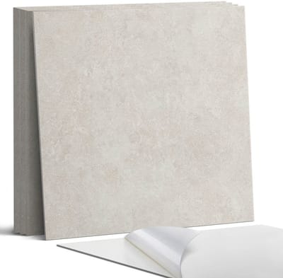 Coloray Wandpanelen Zelfklevend - Natuurlijke steenstructuur Zelfklevende Wandpanelen - 50 cm x 50 cm - Romig Wandpaneel PVC - 5 stuks - Texturen Wandpanelen Zelfklevend - Keuken Wandpanelen - Wandpanelen Badkamer