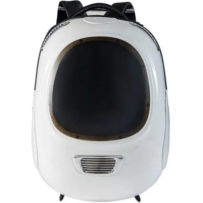 Sac à dos respirant de grande capacité pour chat, capsule spatiale, fournitures portables pour chat, sac à dos pour animaux de compagnie 48 37 27.5 white