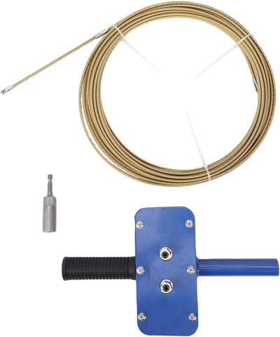 Elektrische Kabeltrekker - Gereedschap Bedrading - Woningrenovatie Installatie - Booraangedreven Snelheid - 15 Meter Kabel - Zwart