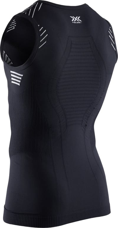 X-Bionic Invent 4.0 Mouwloos Sportshirt Heren - Opal Black/Arctic White - XXL
