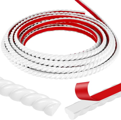 behangrand zelfklevend, peel and stick wandlijst zelfklevend, flexibele sierlijst kitstrip voor spiegellijst, muur, plafond, kast, werkblad, gips (6m x 10mm)