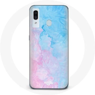 Coque pour samsung galaxy A30 Fond bleu rose