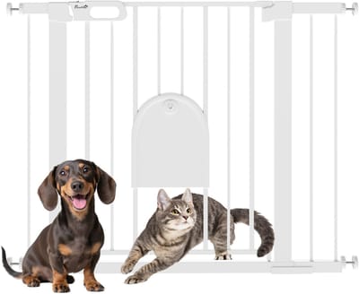 PawHut Huisdierenhek ABS, staal 75-103L x 2B x 76H cm Wit