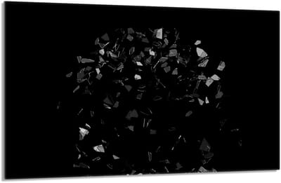TMK ArtDeko - Serie 80x52 - Glasscherm - Zwart - 80x52 cm