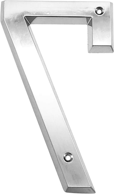 Huisnummer - Adresteken - Huis Herkenning - Geborsteld Nikkel - 152mm - Zilver