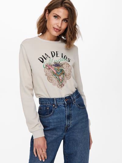 ONLLUCINDA LIFE L/S MEXI BOX SWT - Pumice Stone/DI