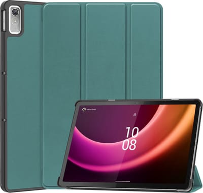Hoes - Geschikt voor Lenovo Tab P11 (2e / 2nd Generatie) - Dun & Stevig - Trifold Bookcase - Hard Cover - Hardcover Book Case - Tablet Hoesje - Donkergroen