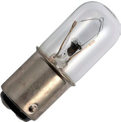 Signaallamp Ba15d 30V 6W - 200 mAh - Per stuk - T16 Gloeilamp Ø16mm - 45mm - 2500K - Dimbaar