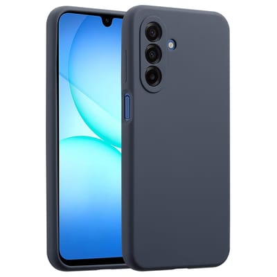Accezz Hoesje - Geschikt voor Samsung Galaxy A17 (5G) / A17 (4G) - Liquid Silicone Backcover - Donkerblauw
