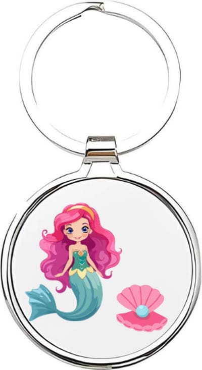 Akyol - zeemeermin Sleutelhanger - Princess - meisjes - zeemeerminnen - sirene - meermin - meerminnen - prinsessen uit de oceaan - sirene - meermin - zeevrouw - fantasie karakter - 4 x 7,5 CM