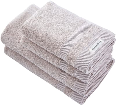 L&G - Badhanddoeken Set - 4 delig - 2 Handdoeken 50x100 cm & 2 Badhanddoeken 70x140 cm - 100% Katoen - Beige - Sauna Handdoek