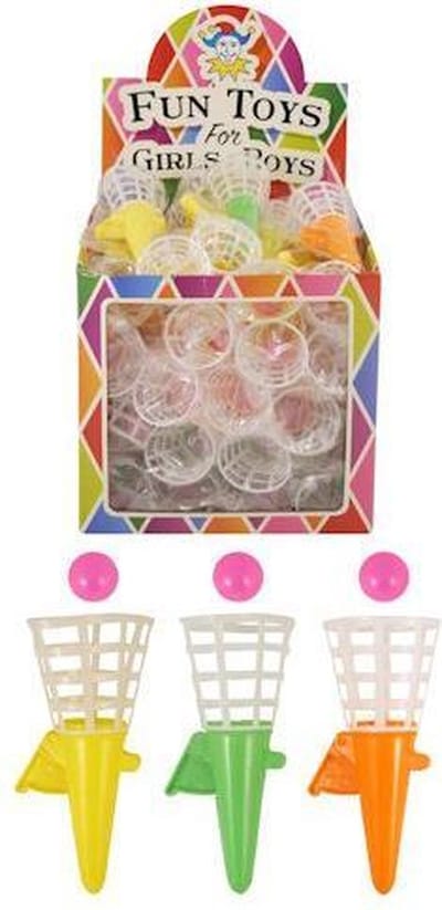 48 Stuks - Vangbeker - Click N Catch Game - 12 cm - In Traktatiebox - Uitdeelcadeautjes - Traktatie kinderen - Jongens - Meisjes