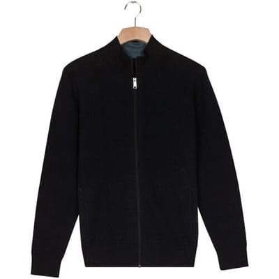 Baileys Vest Cardigan Zip Cotton Cashmere Navy / male