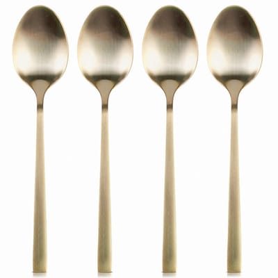 Theelepels Edelstaal Gouden 4 stuks - Theelepeltjes - Koffielepel - Theelepel - Lepels Set - Dinerlepels - Dessertlepels