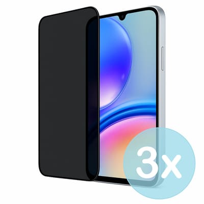 Privacy Screenprotector Geschikt voor Samsung Galaxy A05s – Anti-Gluren – Krasbestendig Gehard Glas 9H – Volledige Dekking – 3-Pack – FuturiQ