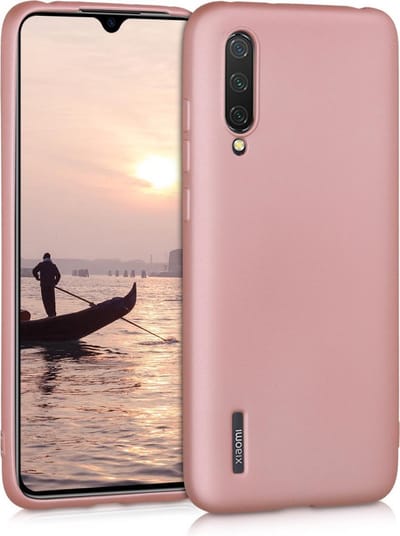 kwmobile telefoonhoesje geschikt voor Xiaomi Mi 9 Lite - Hoesje voor smartphone - Back cover in metallic roségoud