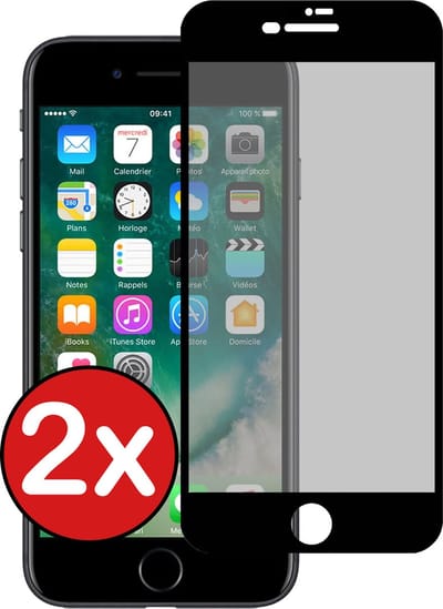 Screenprotector - 2 Stuks - Geschikt voor Apple iPhone 7 - Privacy Filter - Beschermglas - Gehard Glas - Tempered Glass - Screen Protector