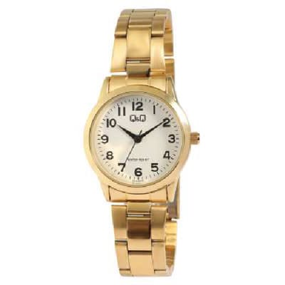 Q&Q-model c11a-007-dameshorloge-goudkleurig-3 atm waterdicht-duidelijke wijzerplaat-diameter 30 mm