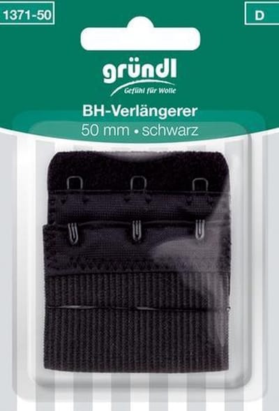 1371-50 BH-verlenger zwart 50mmx85mm