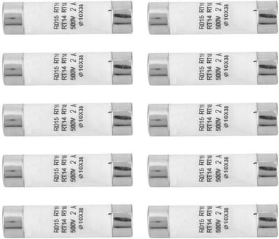 Allecto - Cilinderslot - Capaciteit - Afsluitcilinder - 10 x 38 - 380-500 VAC - 2 A - 10 stuks - Elektrisch - Geschikt voor deuren - Zilverkleurig