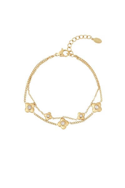 Goudlief Bloemen Armband - Roestvrij staal - Verkleurt niet - Goudlief.nl
