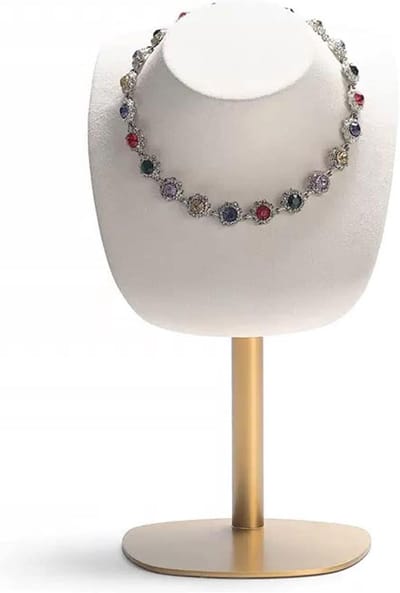 Sieraden Display - Hals Houder - Sieraden Presenteren - Fluwelen Afwerking - Niet Gespecificeerd - Goud