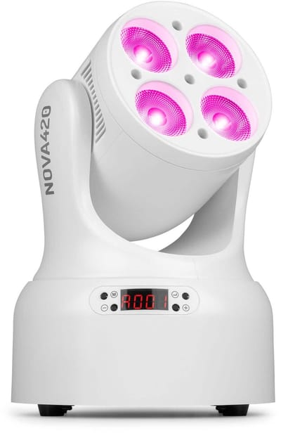 BeamZ NOVA420-WH wash moving head - Met 4x 20W RGBW LED’s - Wit