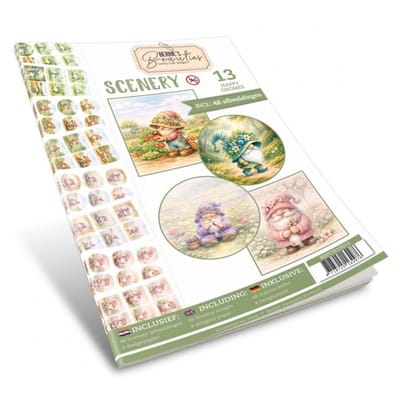 Push-Out Book Scenery 13 - kaartenboek met 48 prachtige, uit te drukken afbeeldingen en bijpassend designpapier - Gratis verzonden - BBPOS10013