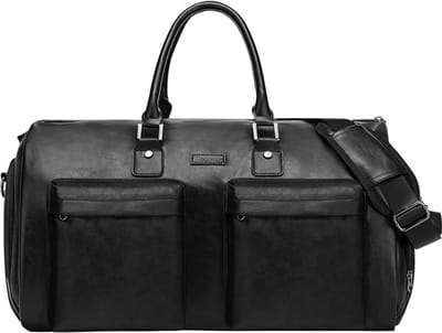 Kledingtas 2-in-1 Waterdicht - Lederen Garment Bag en Duffelbag - Carry-On Reistas voor Pakken, Jurken, Business en Weekendtrips