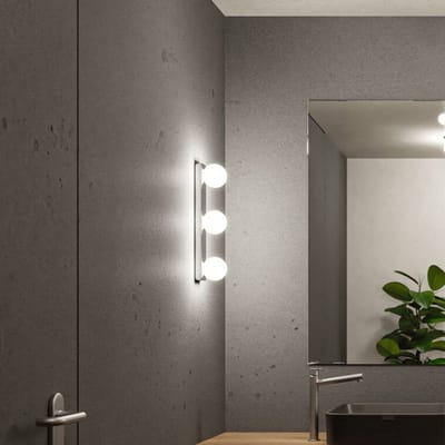 Selection Bathroom Wandlamp Gove IP44 G9 230V max. 3x20W dimbaar Chroom, Satijn