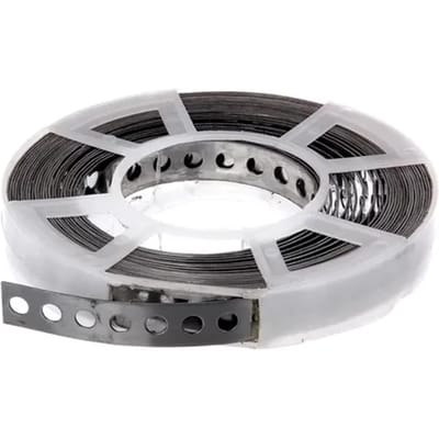 Alberts 361143 gaatjesband | met of zonder afrolcassette | rvs | breedte 17 mm | lengte 10 m