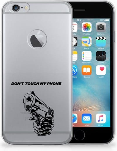 Apple iPhone 6 Plus | 6s Plus Silicone-hoesje Gun Don't Touch My Phone