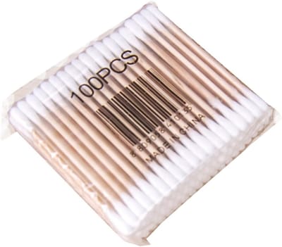 100 stuks Wattenstaafjes met Bamboe Stokjes - Dubbel Gekopte Hygiëne Swabs