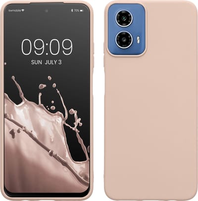 kwmobile telefoonhoesje geschikt voor Motorola Moto G34 5G - Hoesje voor smartphone - Back cover in kokosmelk