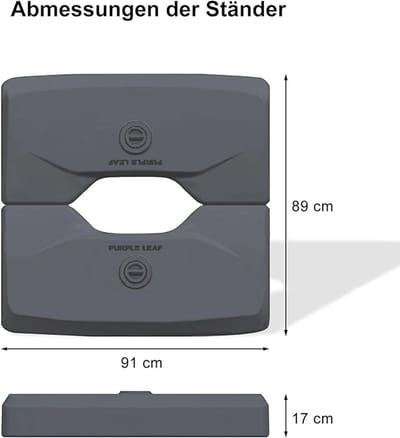 Zweefparasol 250x250 cm Twist Grafietgrijs – Duurzame Aluminium Tuinparasol met Zwengel, 360° Rotatie, Kantelbaar & UV50+ Bescherming, Weerbestendig Terrasparasol – Laura